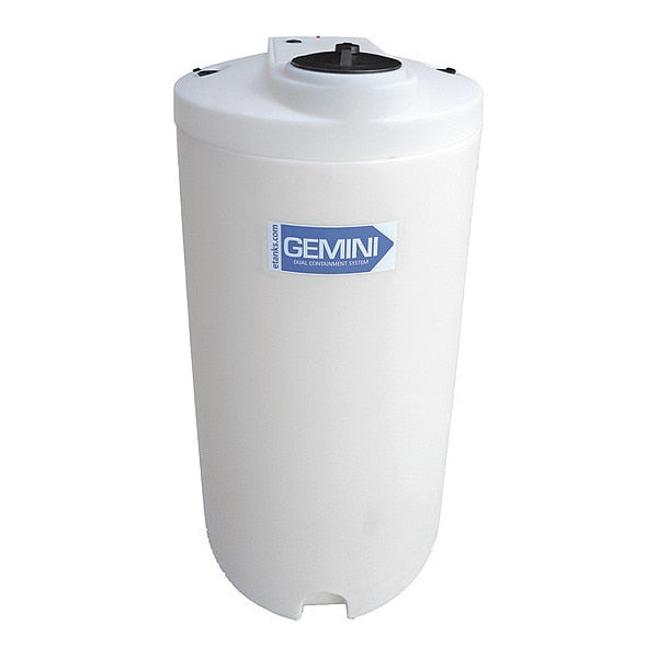 Storage Tank, Double Wall Vertical, XLPE 1.5, Nat, 160 Gal
