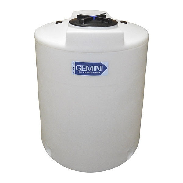 Storage Tank, Double Wall Vertical, XLPE 1.9, Nat, 320 Gal