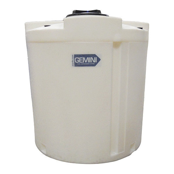 Storage Tank, Double Wall Vertical, XLPE 1.9, Nat, 500 Gal