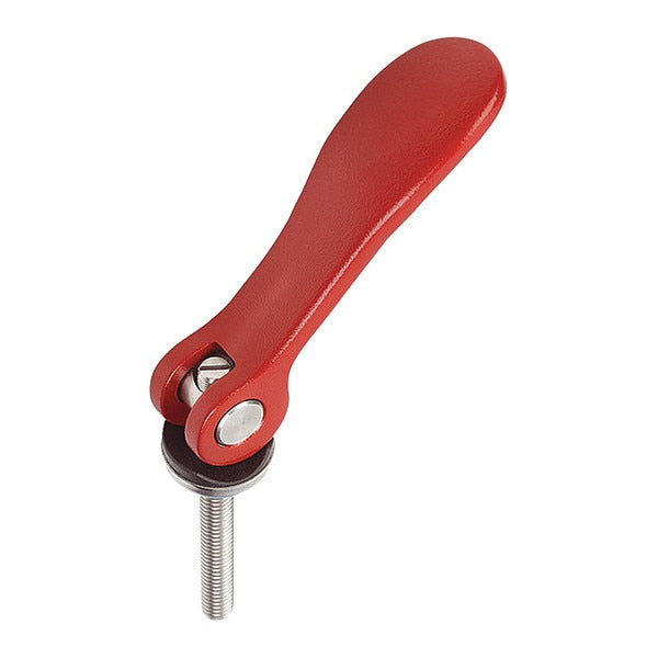 Cam Lever Adj. S0 10-24X30, A=52, 3, B=18, Aluminum Red RAL 3003 Powder-Coated, Comp: Stainless Steel
