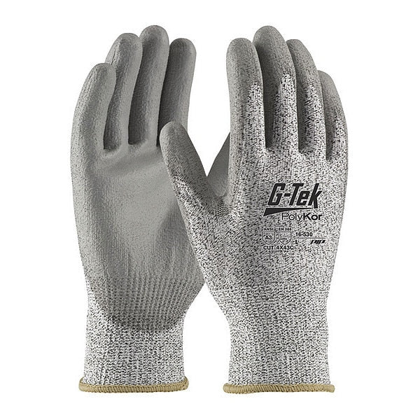 Cut Resistant Coated Gloves, A3 Cut Level, Polyurethane, XS, 12PK