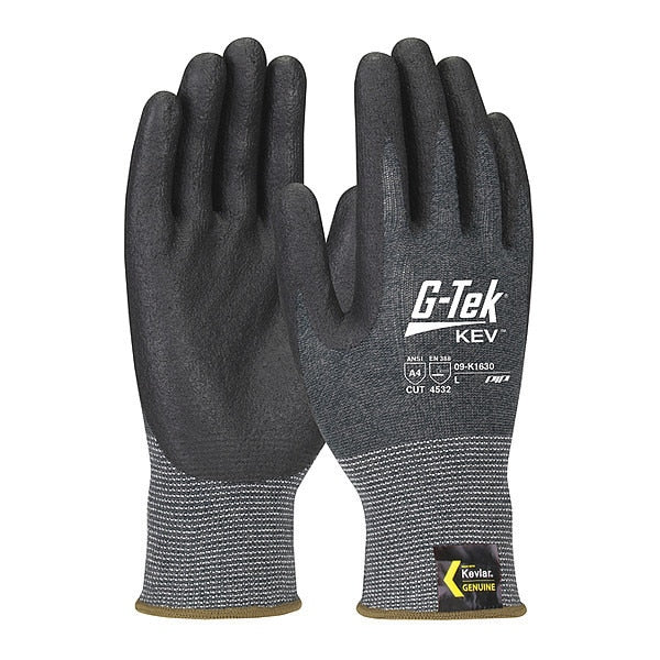 Cut Resistant Coated Gloves, A4 Cut Level, Nitrile, M, 12PK
