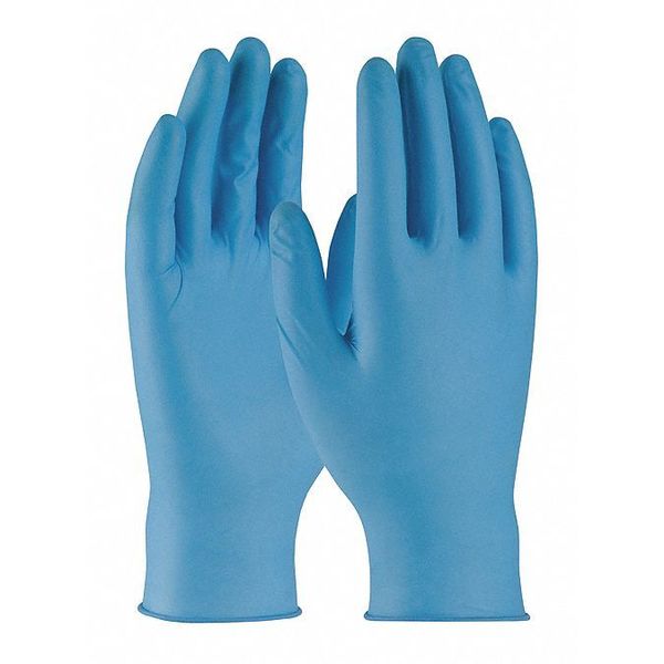 Disposable Gloves, Nitrile, Powder Free, Blue, L, 50 PK