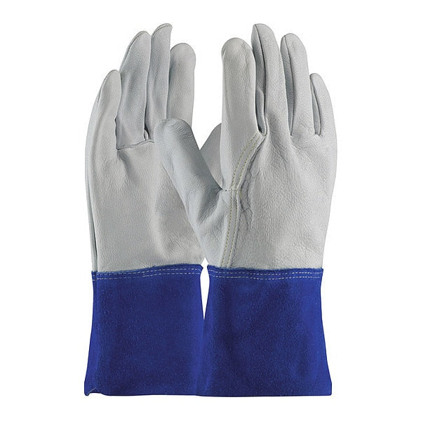 MIG/TIG Welding Gloves, Goatskin Palm, L, 12PK