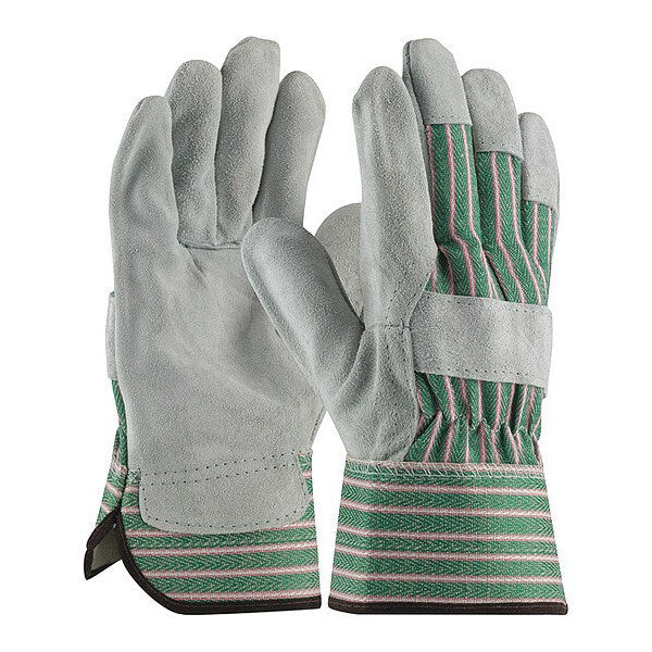 Split Leather Palm, Grn/Pink Back, S, PK12