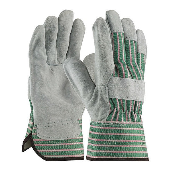 Split Leather Palm, Grn/Pnk Back, 2XL, PK12