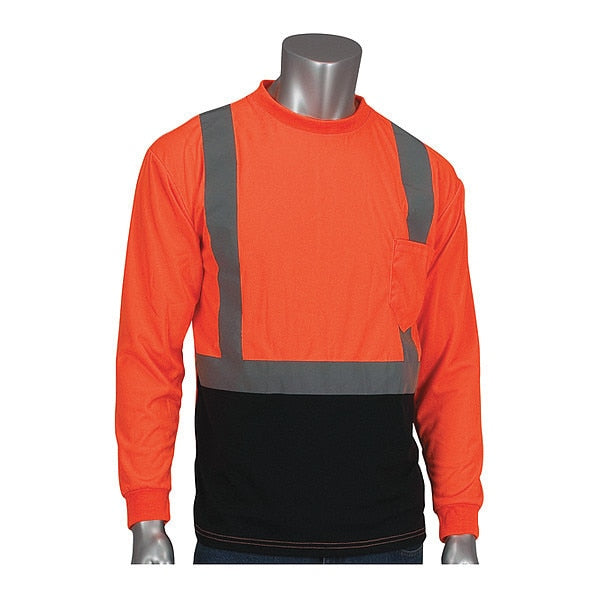 Hi-Visibility Shirt, Long Sleeve, Org, 5XL