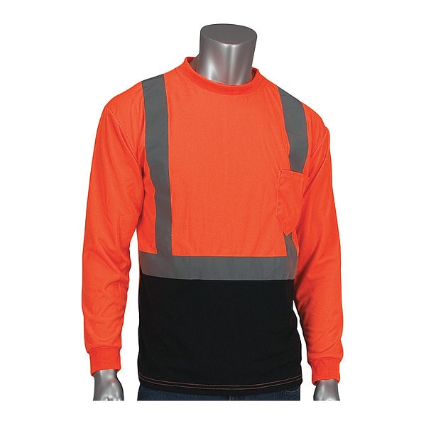 Hi-Visibility Shirt, Long Sleeve, Org, 3XL