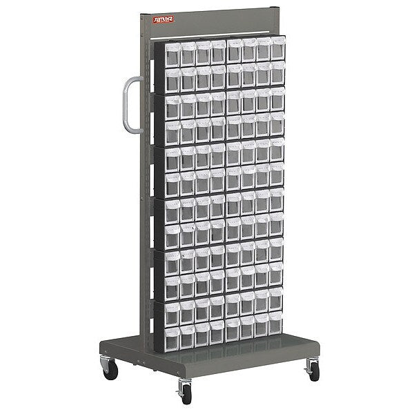 Mobile Parts Cart, FO308 1, Sided 96 Tip Out Bins