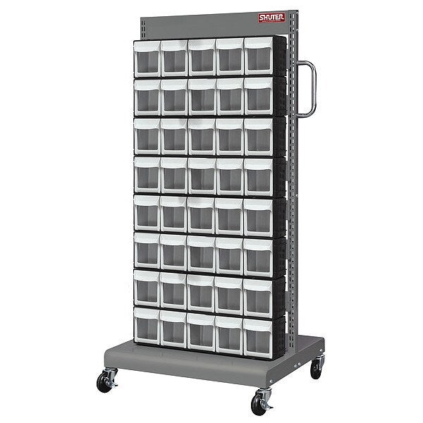 Mobile Parts Cart, FO305 1, Sided 40 Tip Out Bins