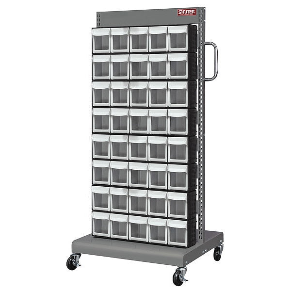 Mobile Parts Cart, FO305 2, Sided 80 Tip Out Bins