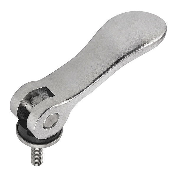 Cam Lever, Steel, Size: 2, M08X30, A=96, B=33, 2, Trivalent Blue Passivated, Comp: Steel