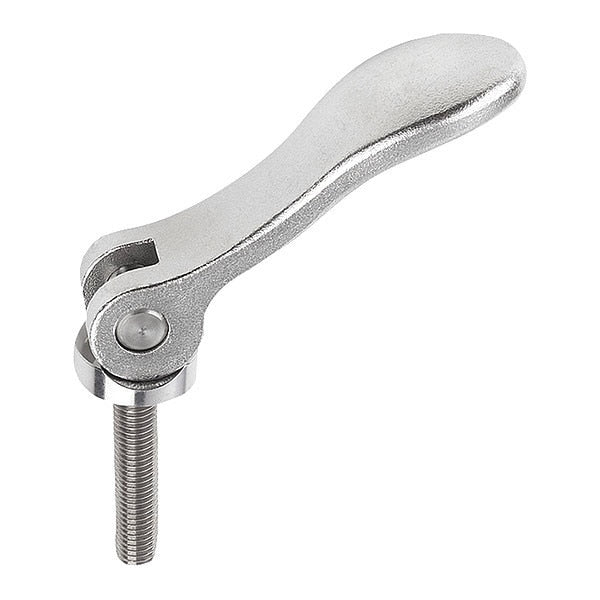 Cam Lever, Adjustable, Steel, Size 2, 5/16-18X30, A=96, B=33, 2, Trivalent Blue Passivated