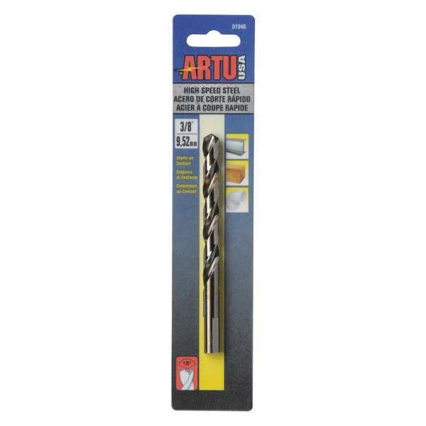Drill Bit, Steel, High Speed, 3/8