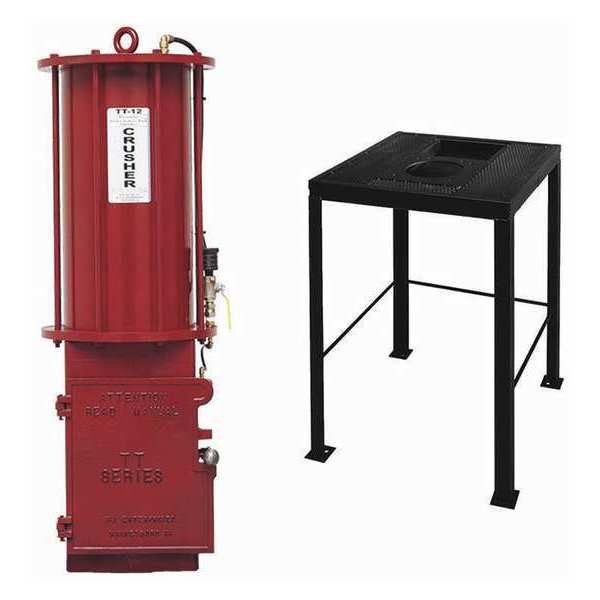 12 ton Pneumatic Truck Oil Filter Crusher & Stand