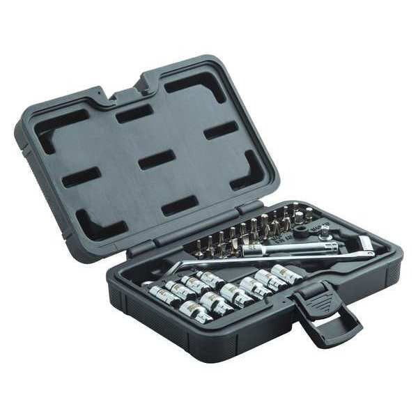 Flex Ratchet, Thru Sockets, 1/4