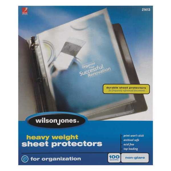 Sheet Protector, No Glare, PK100