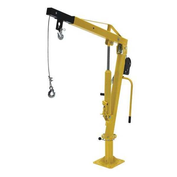 Winch Operated Truck Jib Crane, 500 Ext, 500 lb Capacity, Height Under Span: 8 ft