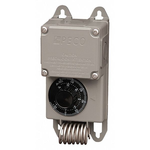 Line Voltage Thermostat, -30 Degrees to 100 Degrees F, SPDT