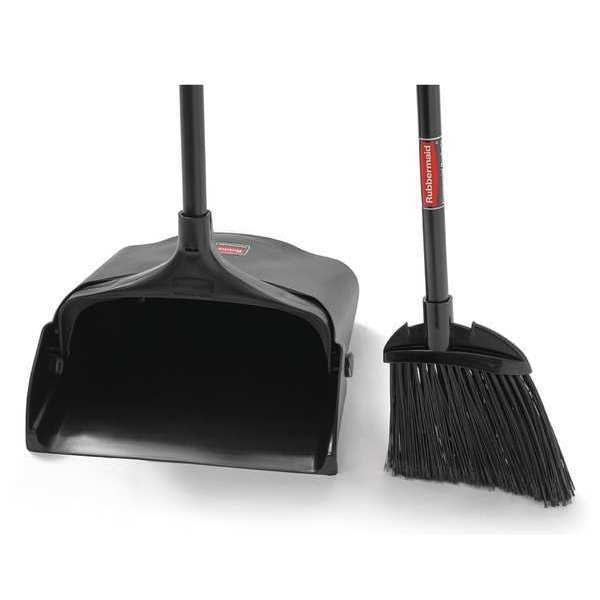 Lobby Broom and Open Dust Pan Set, 28 in Length, Sweep Face 7 7/8 in, 5 in trim