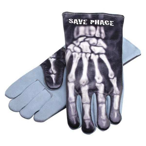 Welding Gloves, w/Skeletal Graphics, XL