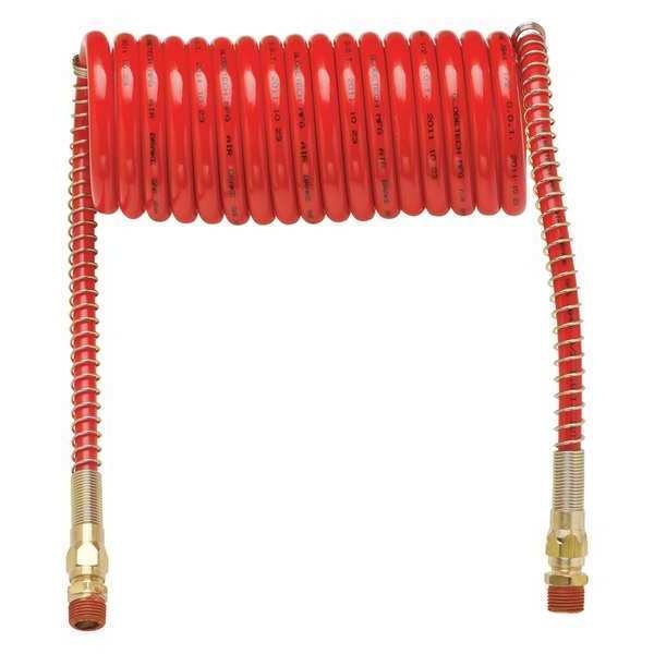 Coiled Airline, 15ft., 12 Leads, Red