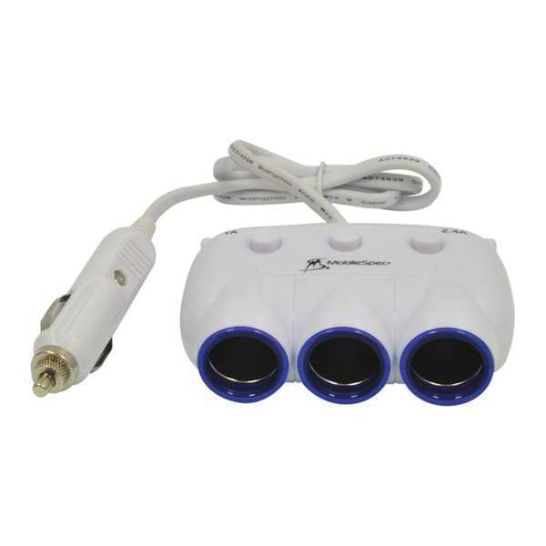 Adapter with 2 USB Ports, 3-Way, 12V