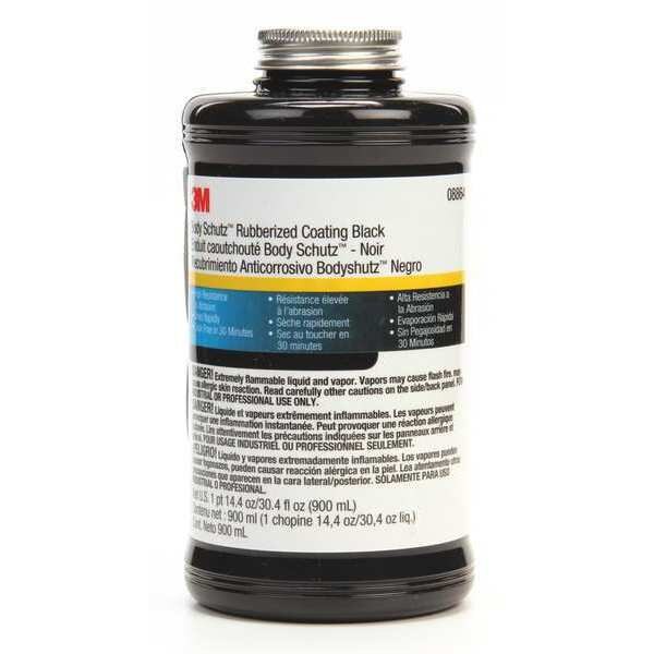 Rubberized Coating, Black, 1 qt., PK6