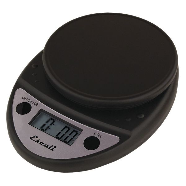 Scale, Digital, Round, 11 lb./5kg, Black