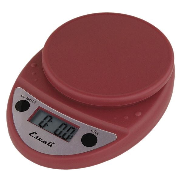 Scale, Digital, Round, 11 lb./5kg, Warm Red