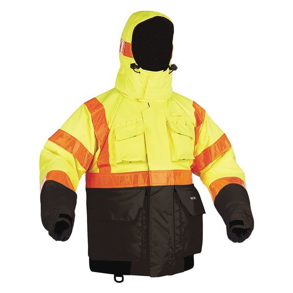 Flotation Jacket, Hi Vis, Deluxe, Hood, S