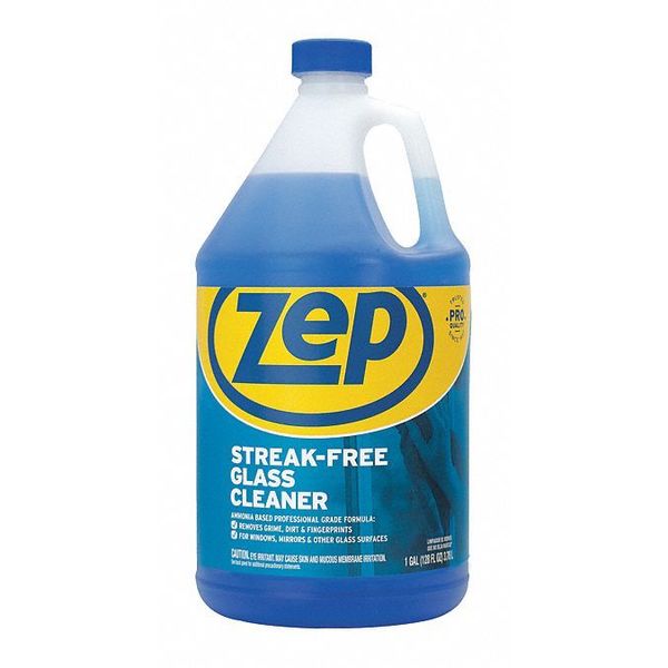 Liquid Glass Cleaner, 1 gal., Blue, Jug