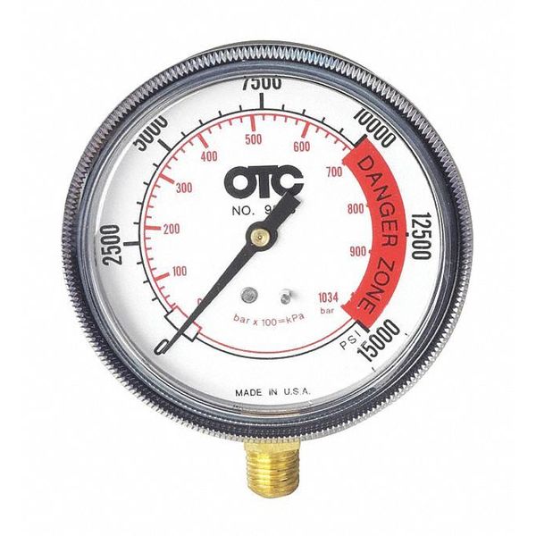 Pressure Gauge, 2-Scales, 10000 Psi, 3.5