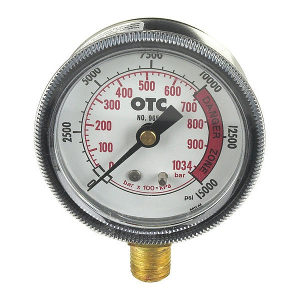 Pressure Gauge, 2-Scales, 10000 Psi, 2.5