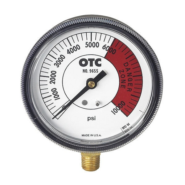 Pressure Gauge, 1-Scale, 6000 Psi, 3.5