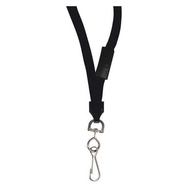 Breakaway Lanyards, Blk, Swivel Hook, PK12