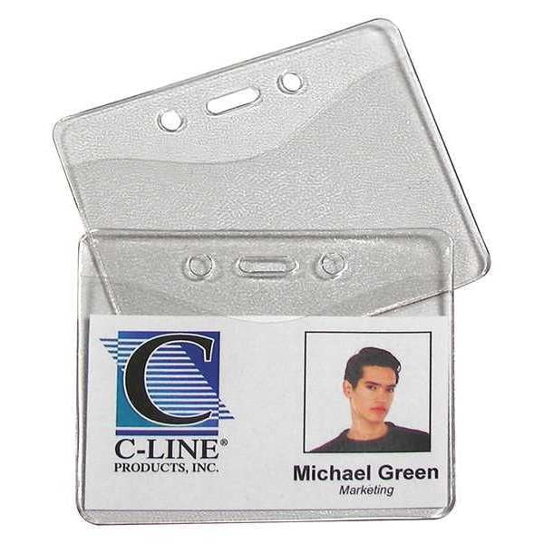 Badge Hldr, Horizontal, 2-3/8x3-3/8