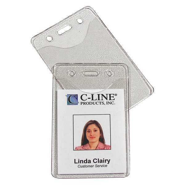 Badge Hldr, Vertical, 2-3/8x3-3/8