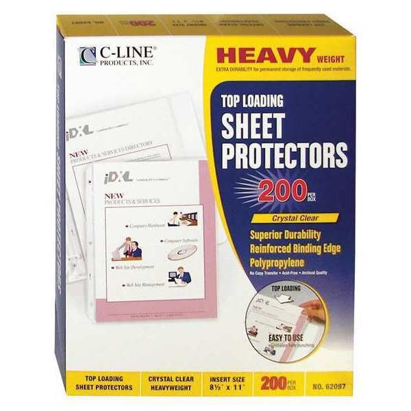 Page Protector, Poly, Clear, 11x8.5