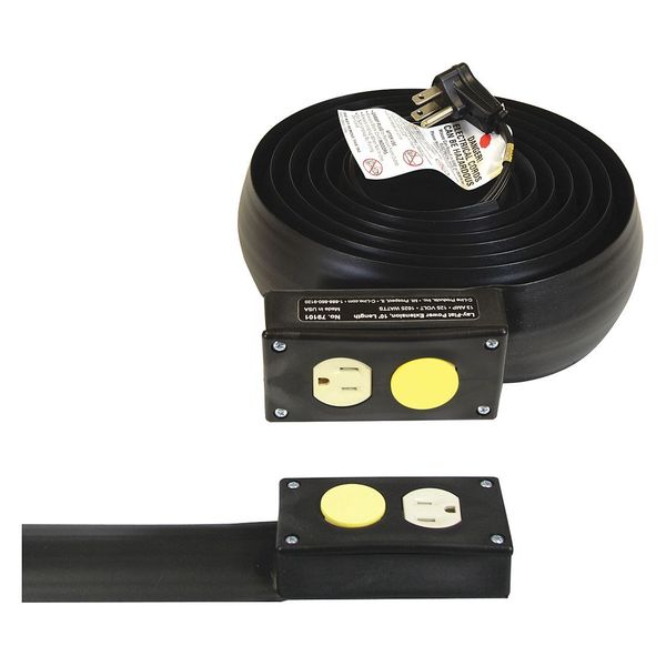 10 ft. Black Power Extension and Cord Cover