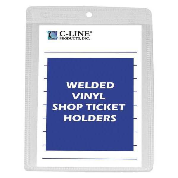 Shop Ticket Holder, Vinyl, Clear, 4x6
