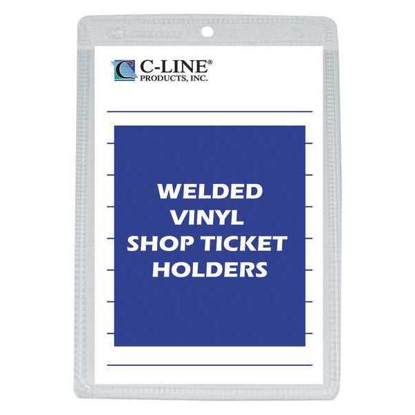 Shop Ticket Holder, Vinyl, Clear, 5x8