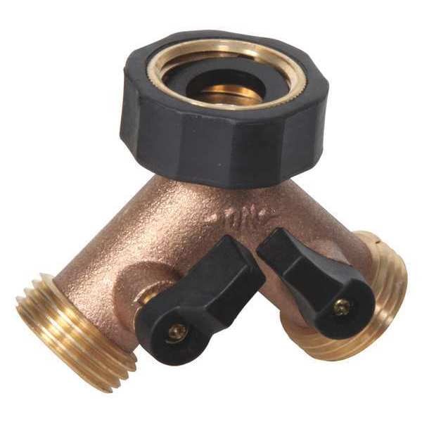 Hose Splitter, Brass Garden, 3/4