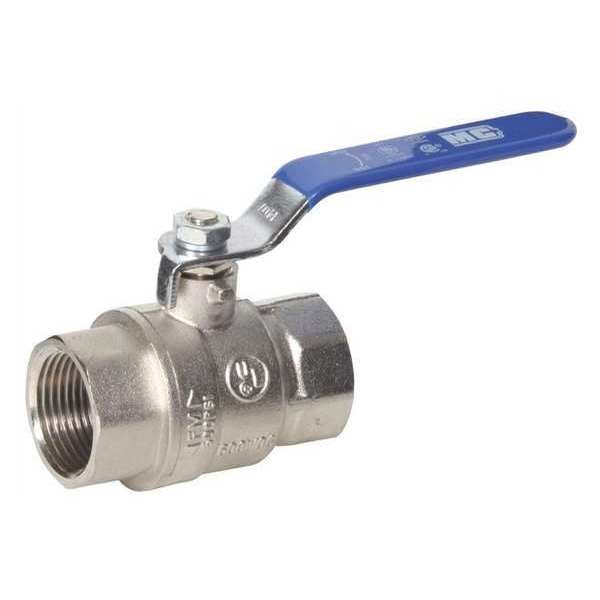 Brass Ball Valve, Plated, 2-1/2