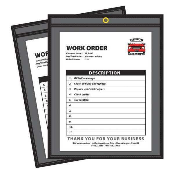 Shop Ticket Holders, 1 Side, 8.5x11