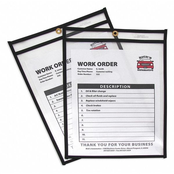 Shop Ticket Holders, Clear, 9 x 12