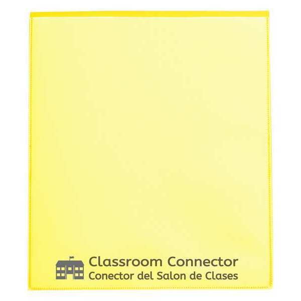 Classroom Connector Folders, Yellow, PK25