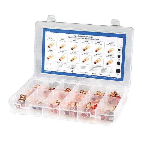 Copper Tube Lug Assortment Kit, PK76