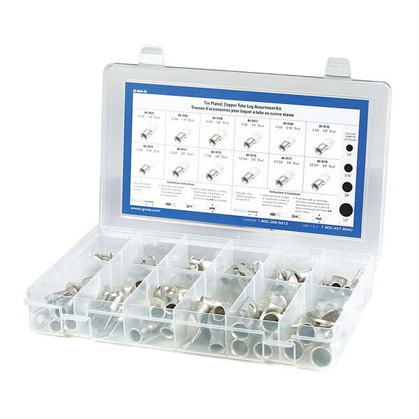 Copper Tube Lug Assortment Kit, PK76