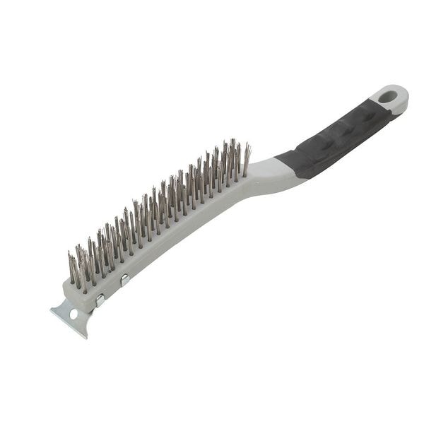 Wire Brush, Scraper, SS, 14